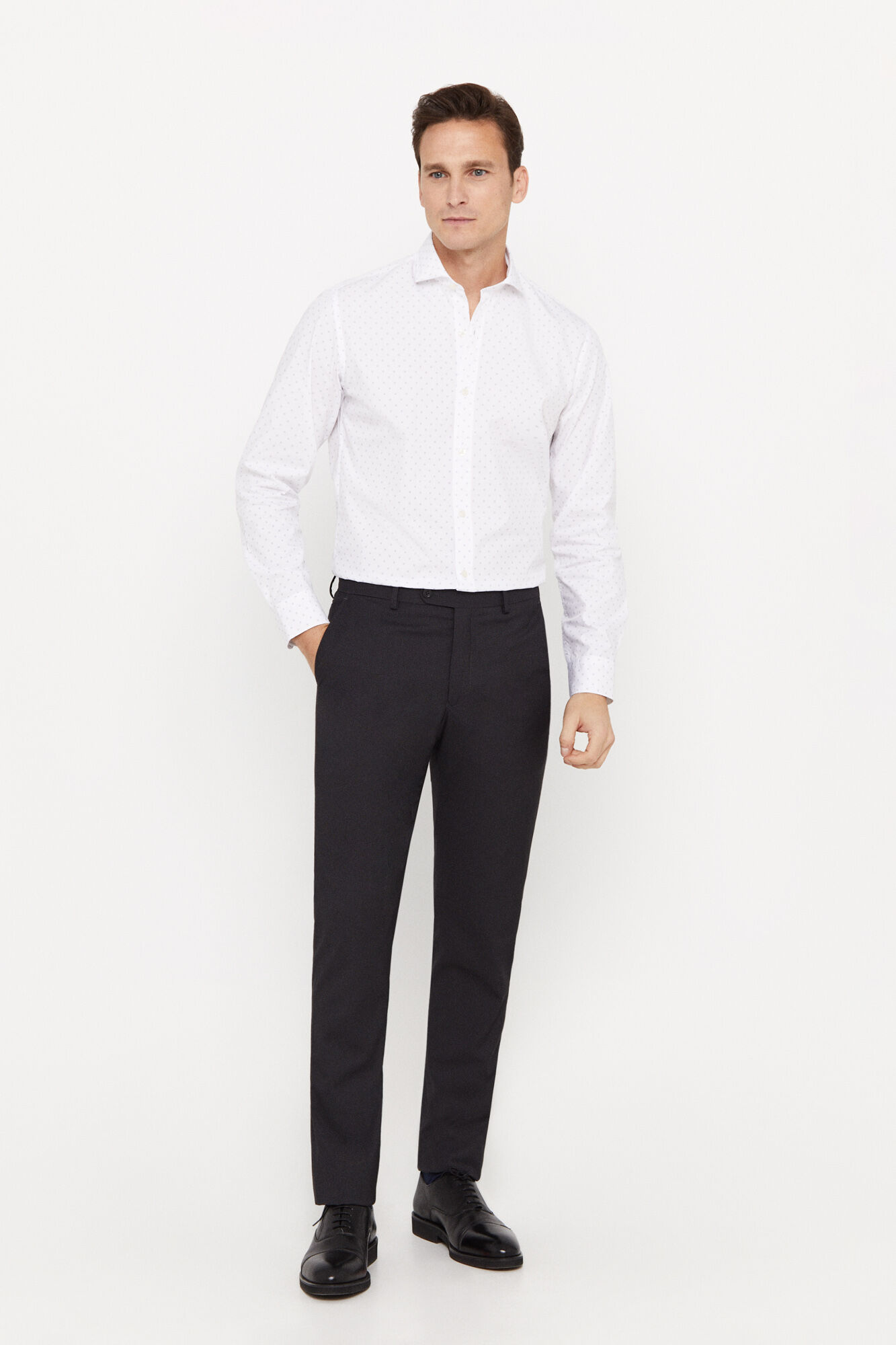 Camisa Coolmax slim fit estampada - Estampa branca