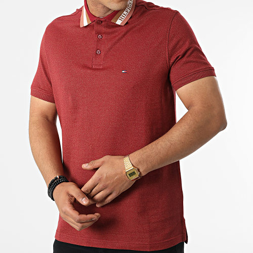 Polo Manches Courtes Collar Logo 5736 Bordeaux