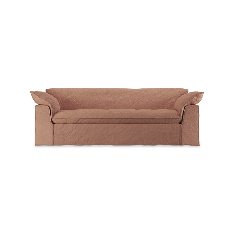 2,5-zitsbank Nomad linnen dusty rose