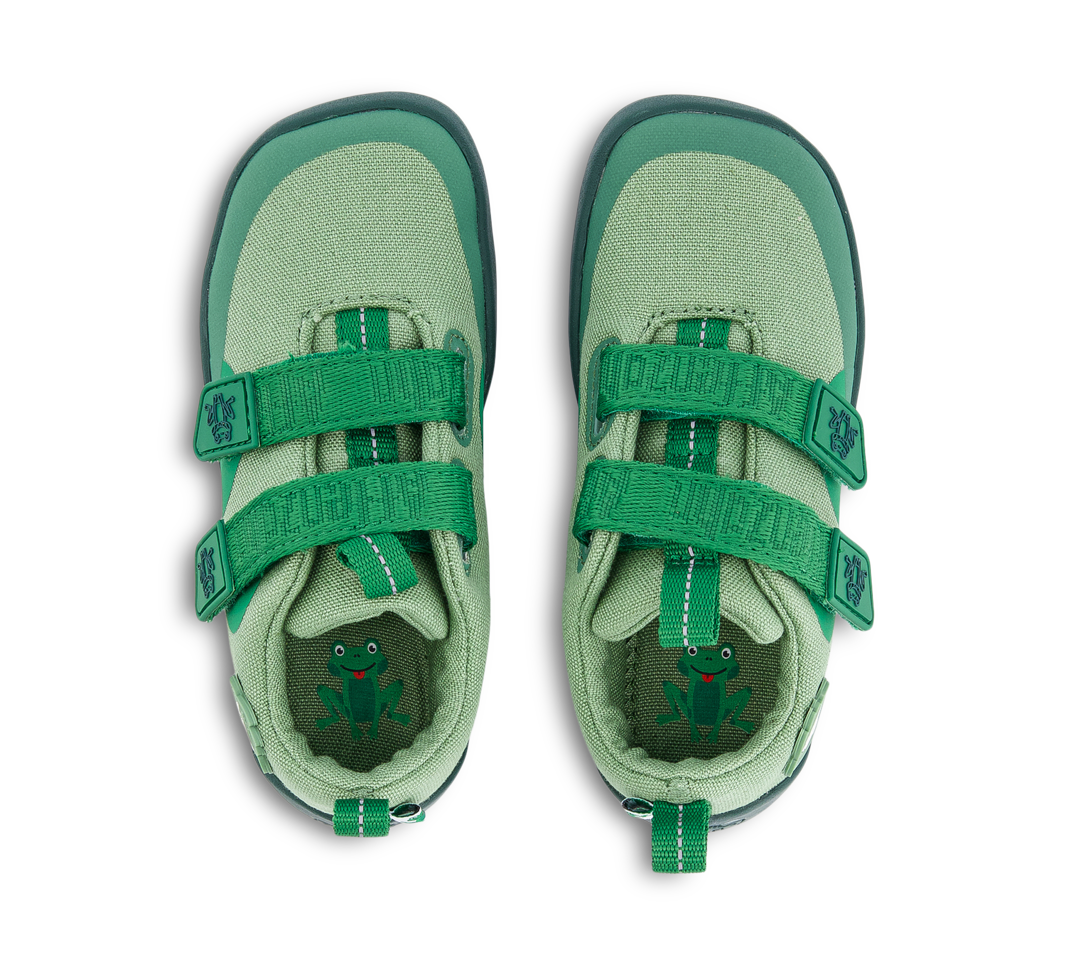 Affenzahn Barfussschuh Baumwolle Lucky - Klettschuhe grün