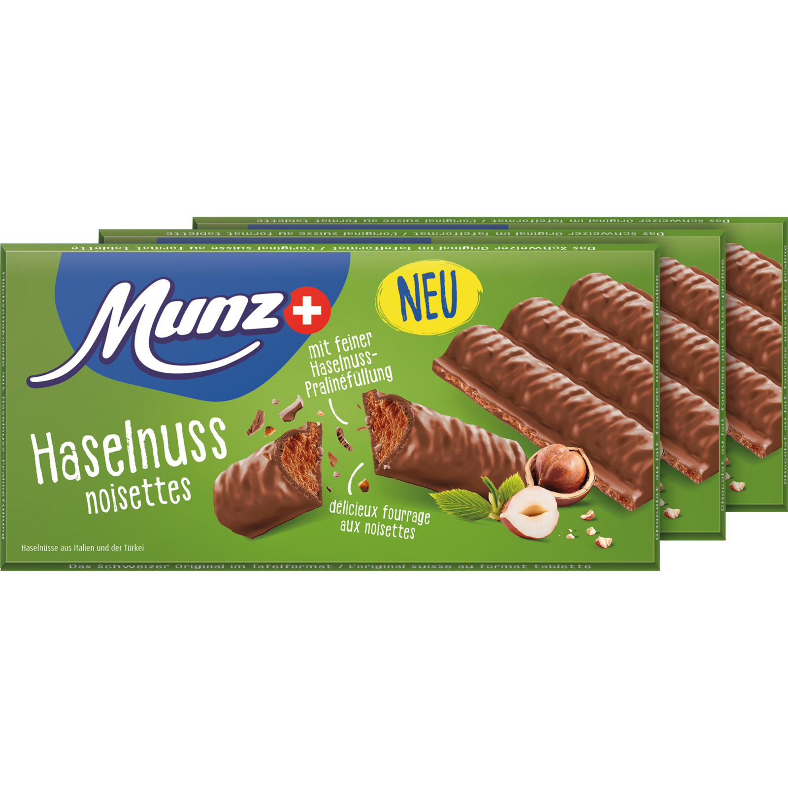 Munz Tafel Haselnuss 3 x 100 g