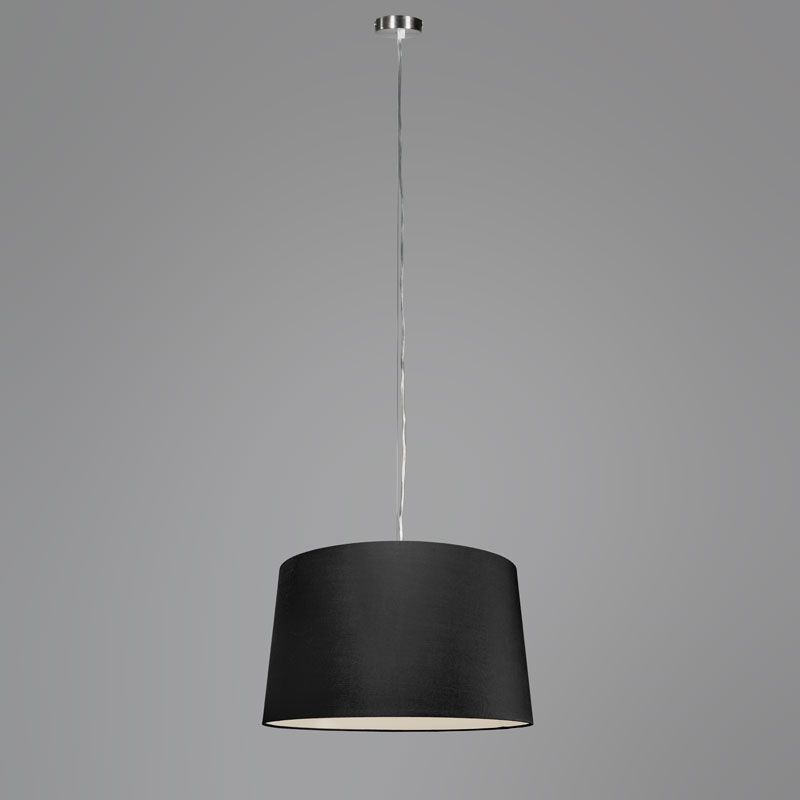 Moderne hanglamp staal met kap 45 cm zwart - Cappo 1