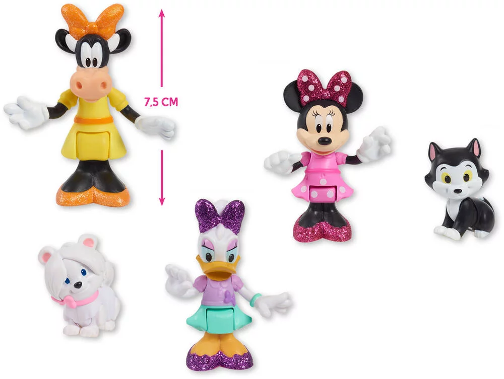 DISNEY - MINNIE - COFFRET 5 FIGURINES 7.5 CM ARTICULEES