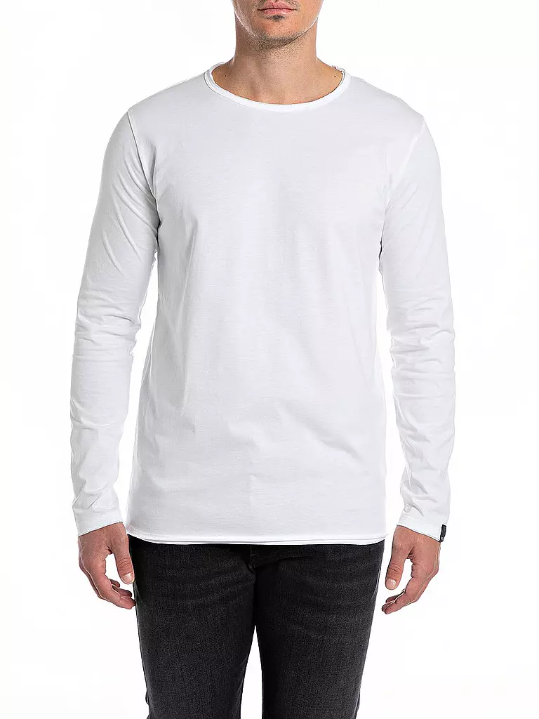 REPLAY Langarmshirt  weiss