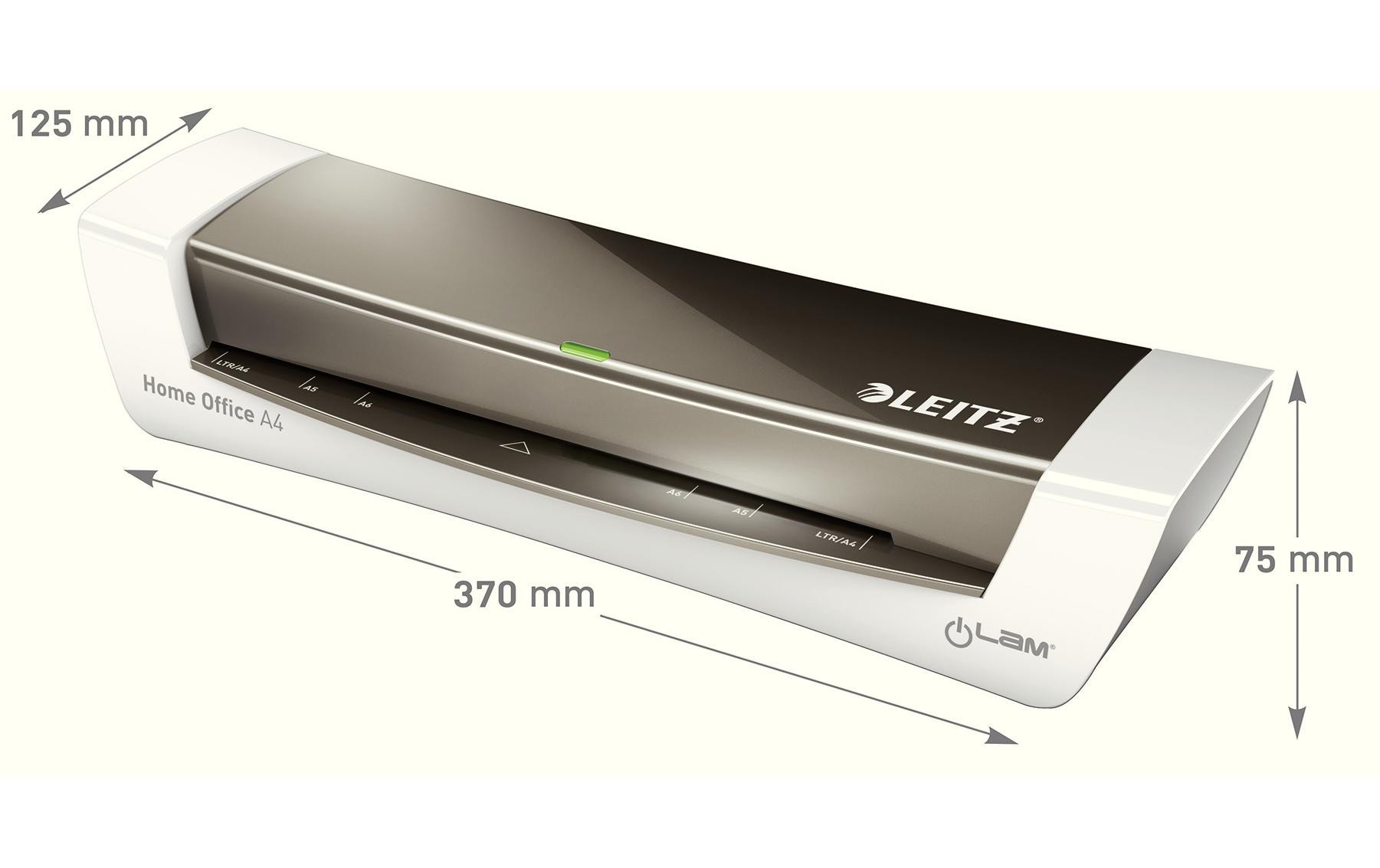 Laminiergerät iLAM Home Office A4 125 µm GrauLaminiergerät für Zuhause
