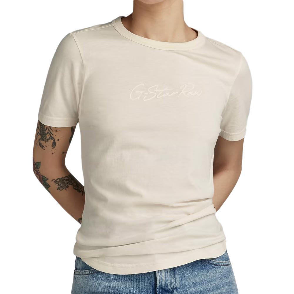 T-shirt Beige Femme G-Star Raw Autograph