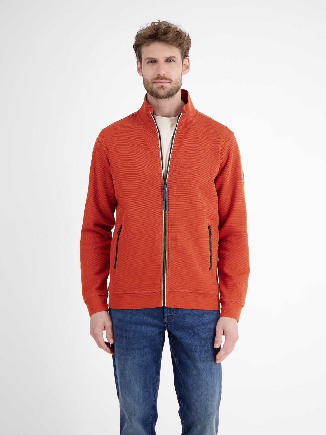 Sweatjacke in weicher Strukturqualität