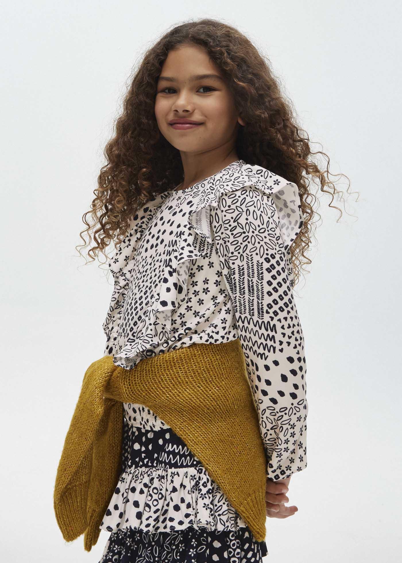 Blusa estampada para meninas