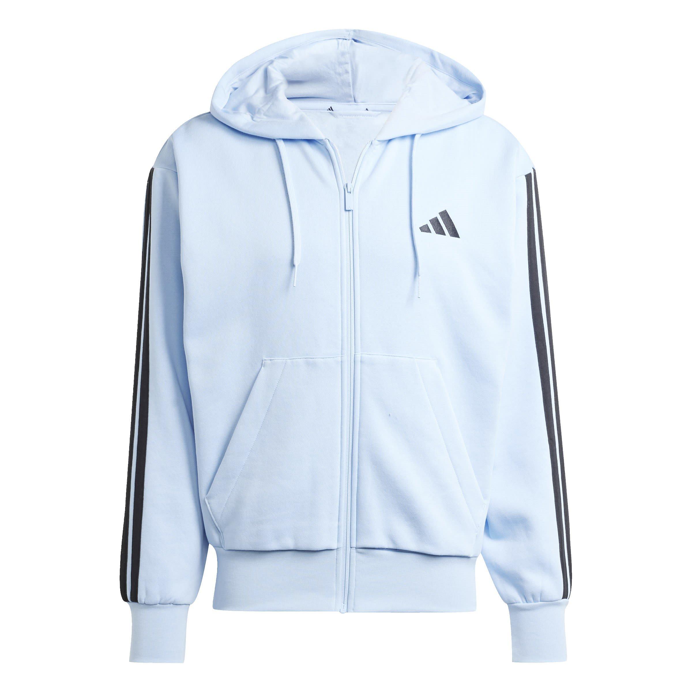 adidas Essentials Fleece 3-Stripes Full-Zip Hoodie Mens