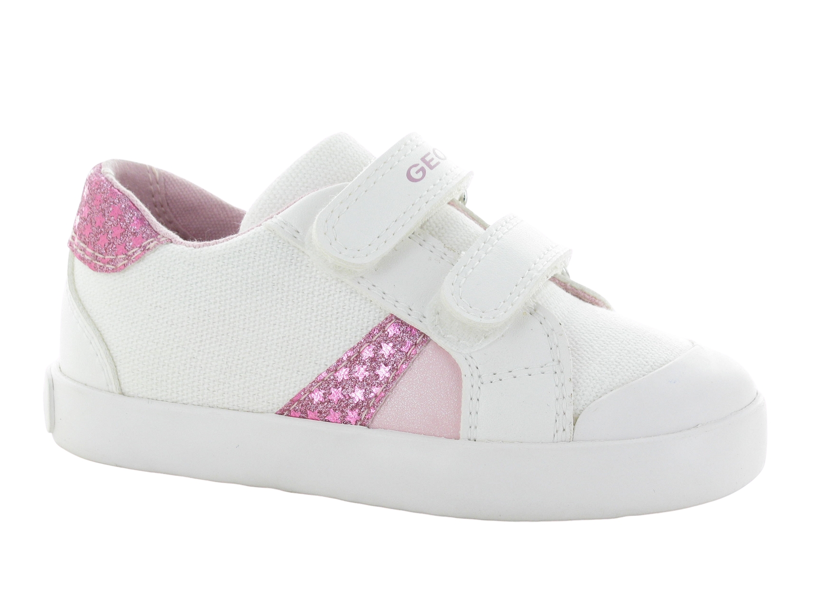 Geox-GISLI GIRL-B021MC Matières combinées Blanc Rose