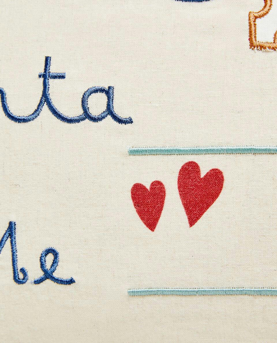 CAPA DE ALMOFADA INFANTIL COM CARTA DE NATAL PARA O PAPAI