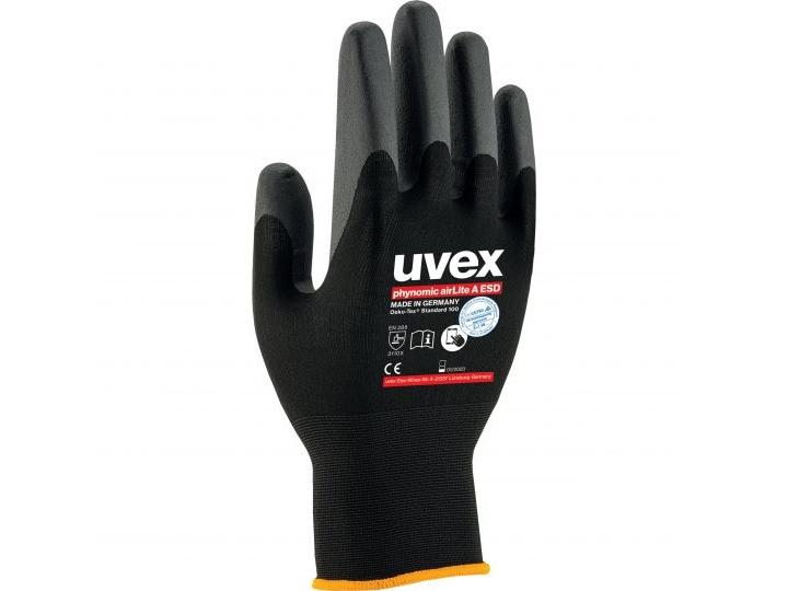 uvex Schutzhandschuh Phynomic AirLite A ESD 11, Schwarz, 1 Montagehandschuhe