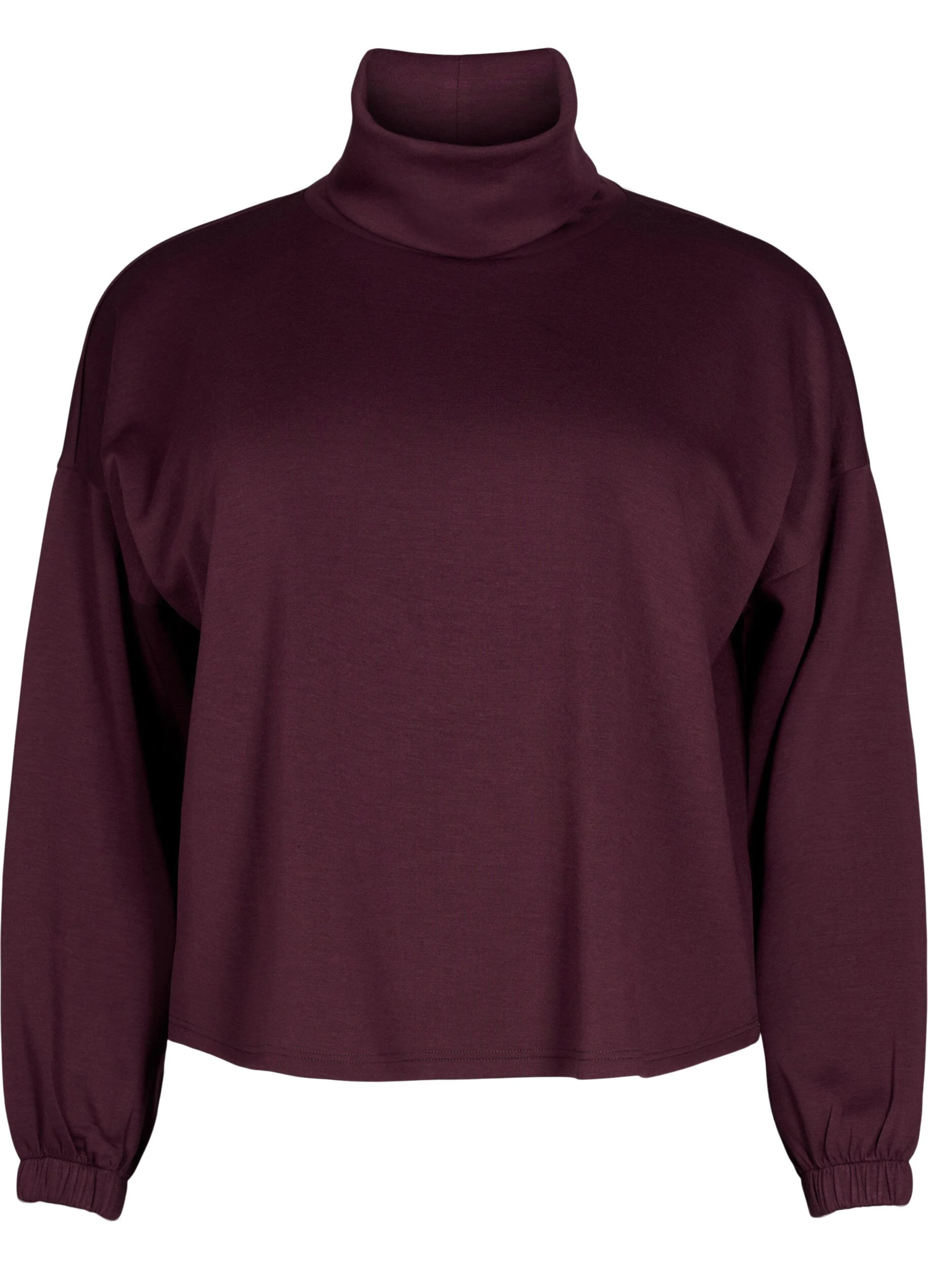Bluse med turtleneck i modalmix