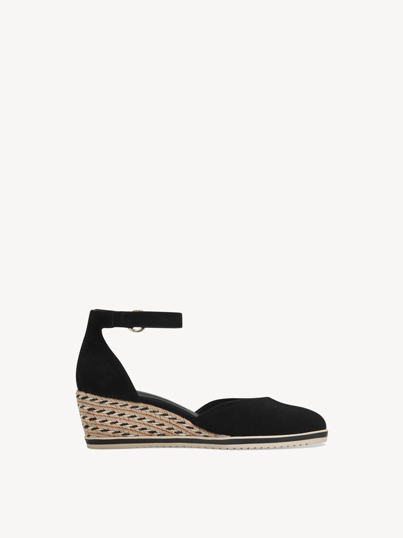 Leren Sleehakpumps - zwart