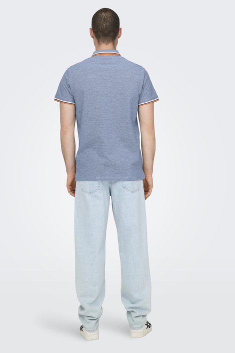 Only & Sons blauwe heren polo