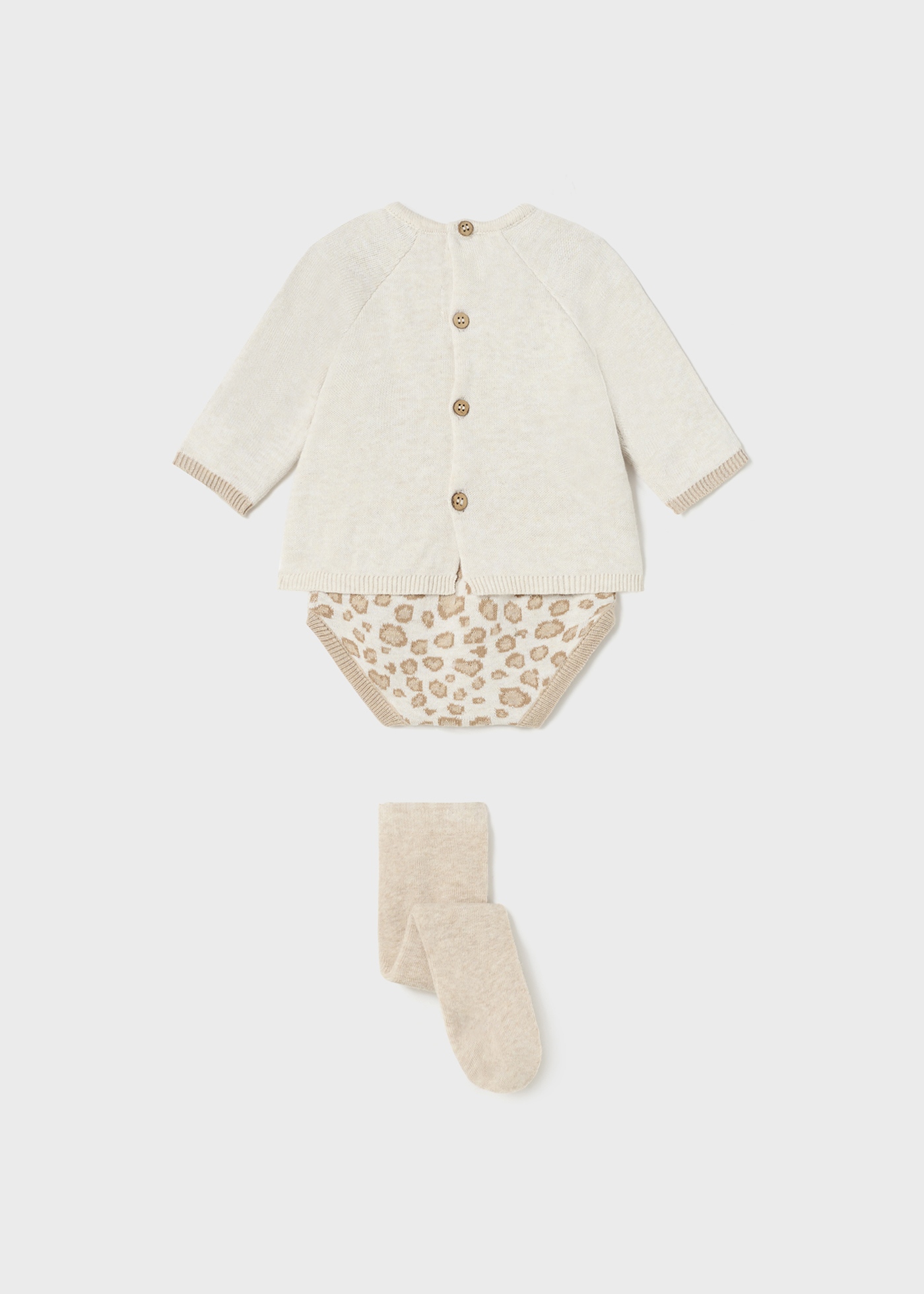 Conjunto de malha de algodão Better Cotton de 3 peças para recém-nascido