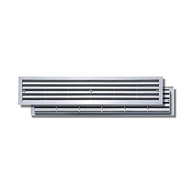 Grille d'aération double pour bas de porte blanche