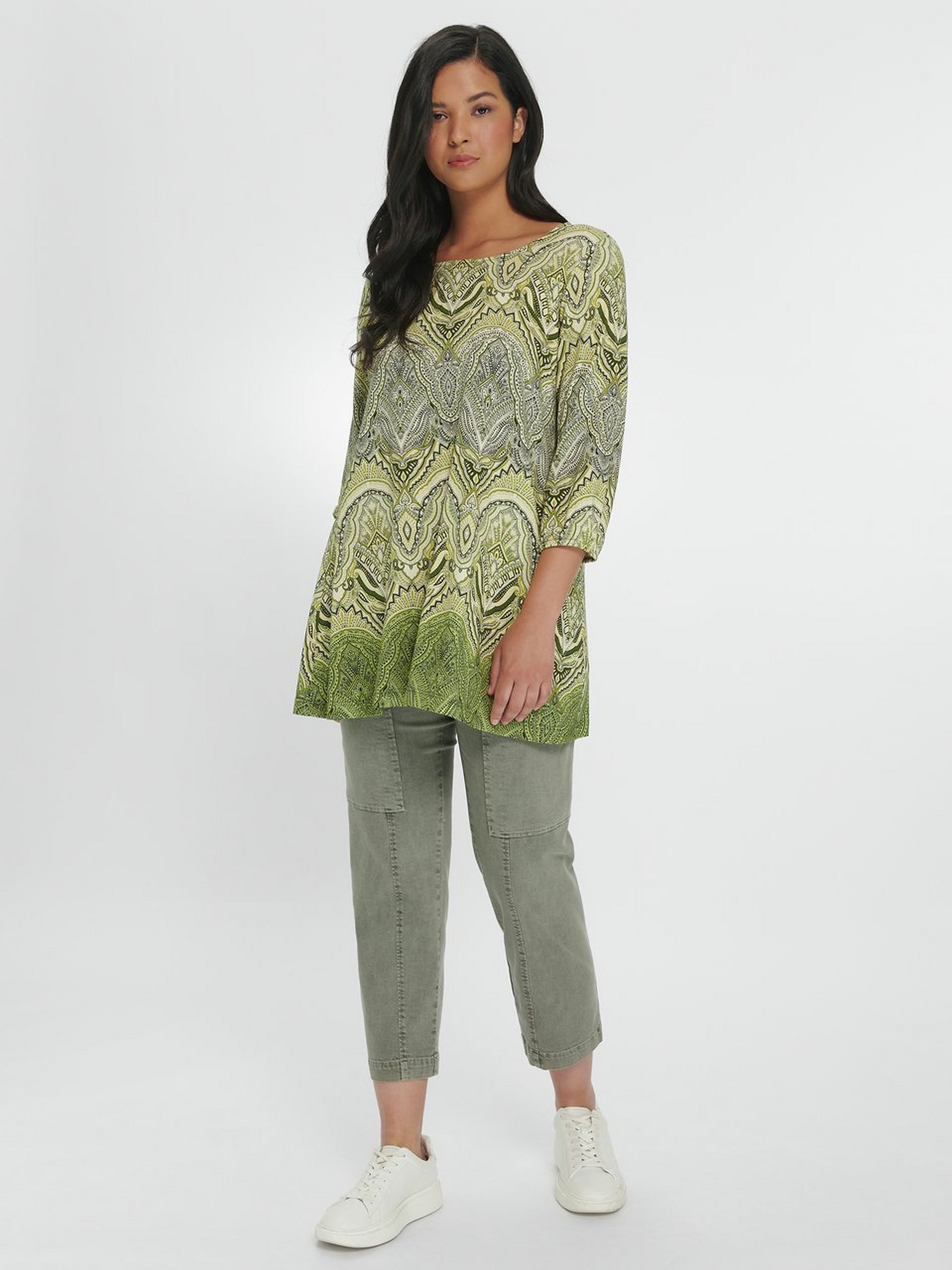 Rundhals-Shirt mit 3/4-Arm