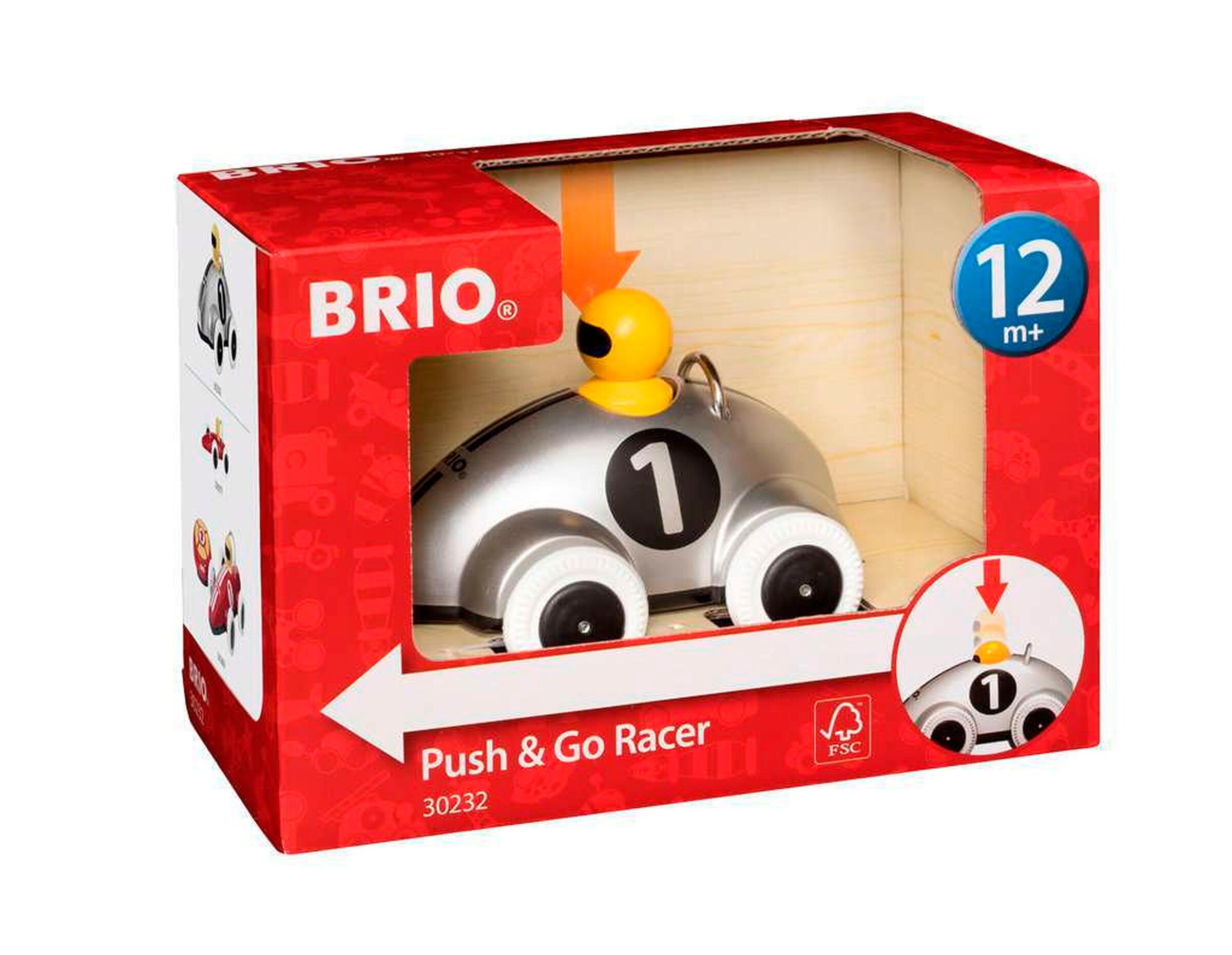 BRIO Push & Go Rennwagen Silber Edition