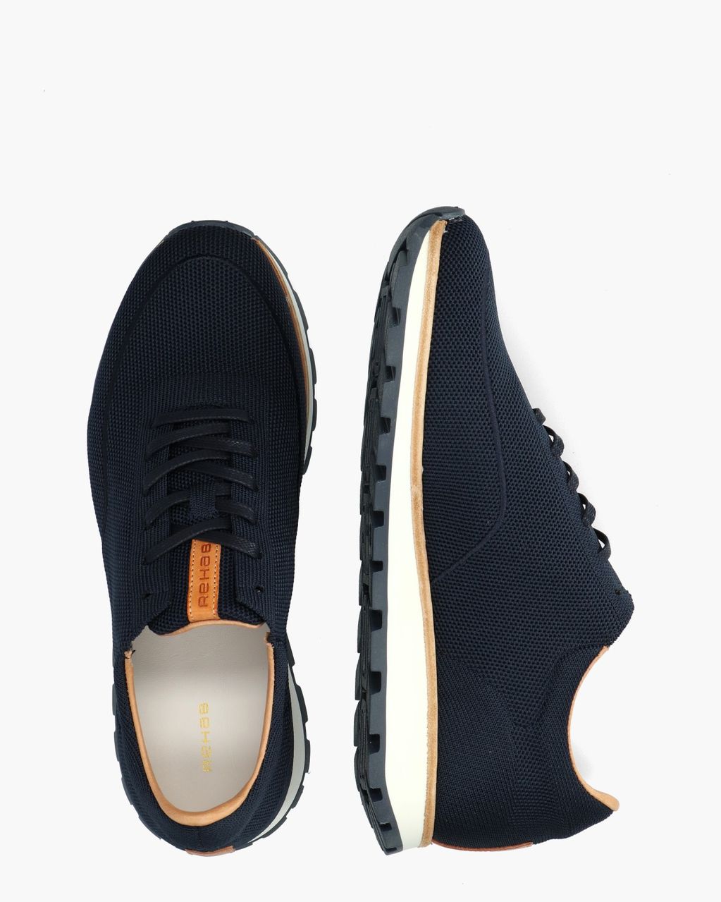 Rehab Mason Knit Donkerblauw Herensneakers