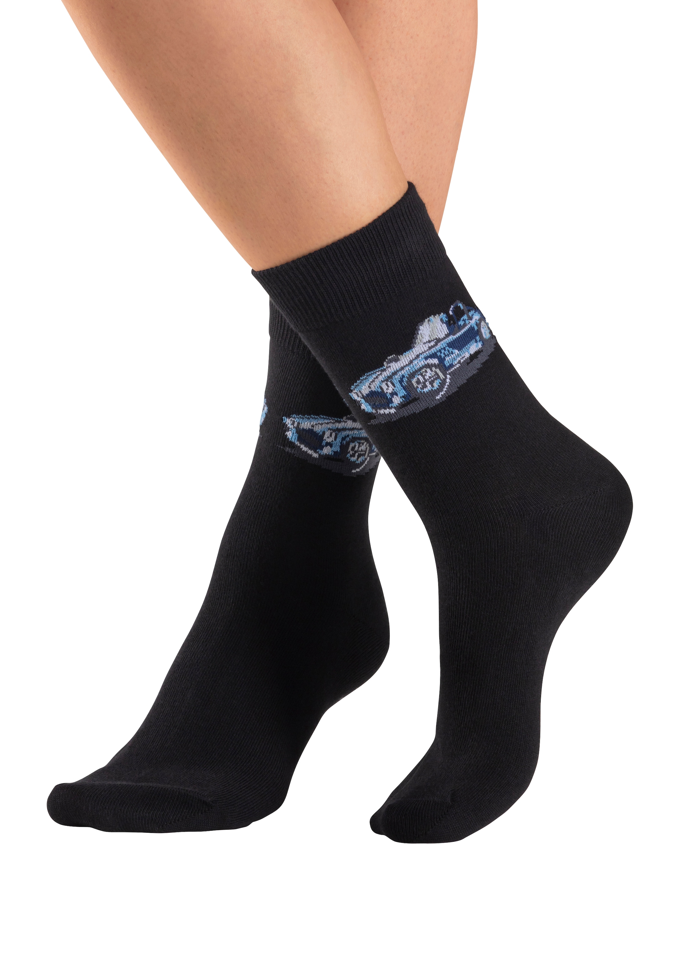 H.I.S Freizeitsocken Packung, 5 Paar tlg. mit eingestrickten Motiven