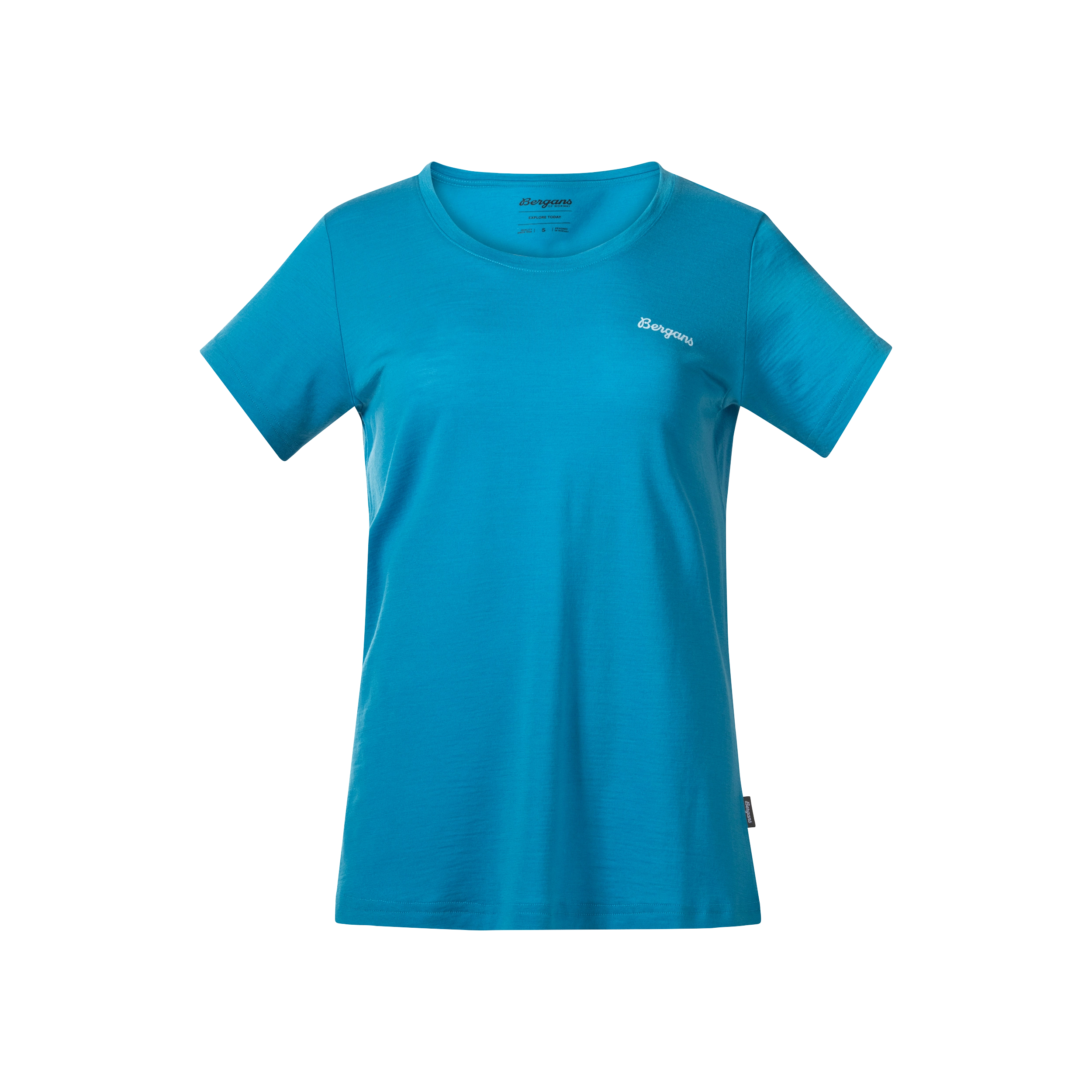 Rabot Emblem Wool Tee Women Aqua Lagoon