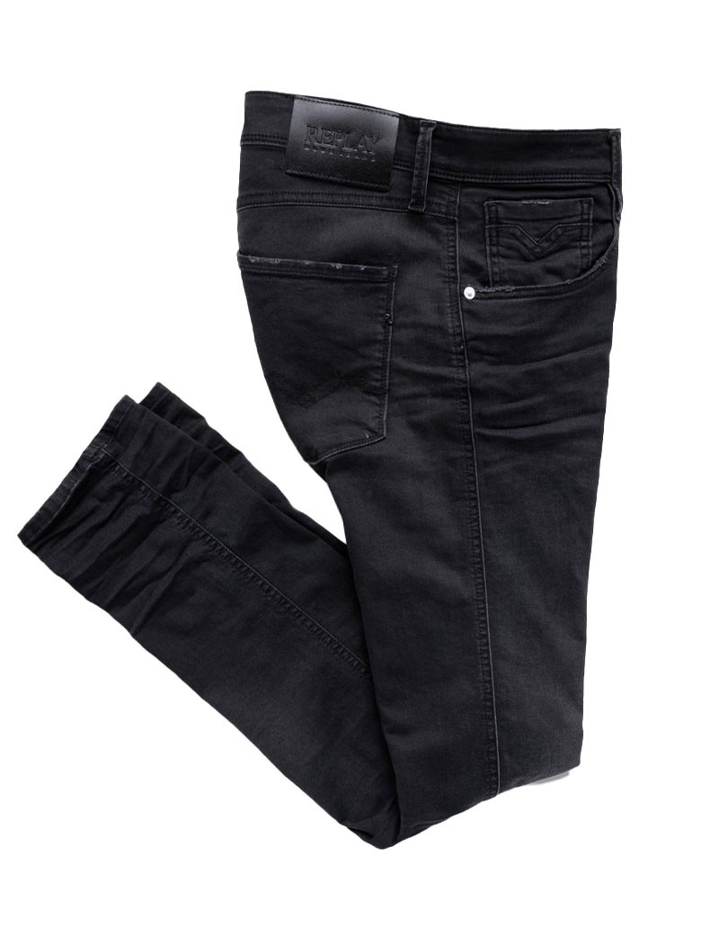 REPLAY JEAN SLIM ANBASS BLACK .098