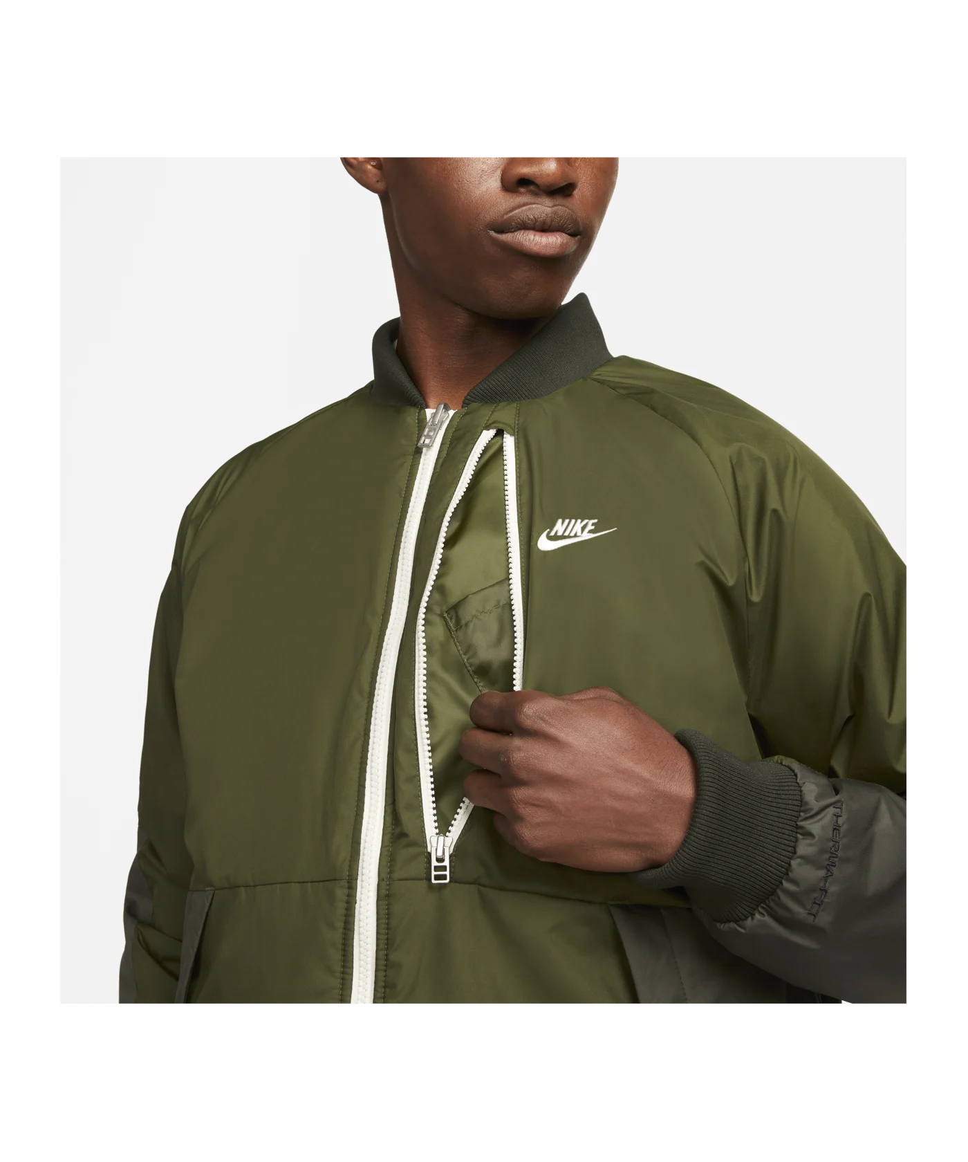 Nike Therma-FIT Legacy Bomber Jacke Grün F326