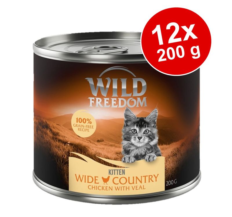 Lot Wild Freedom Kitten 12 x 200 g