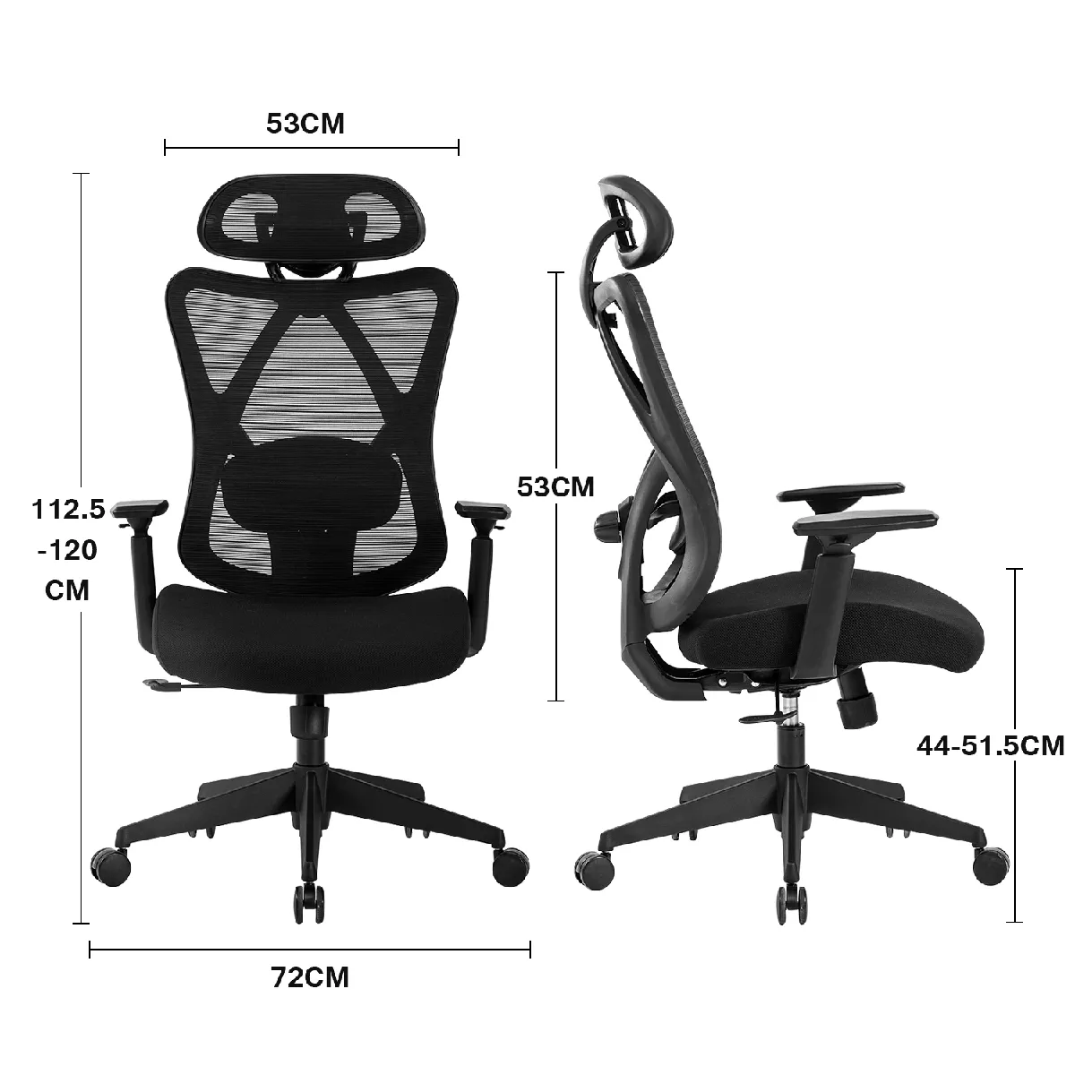 Seven Comfort Fauteuil de bureau - Noir