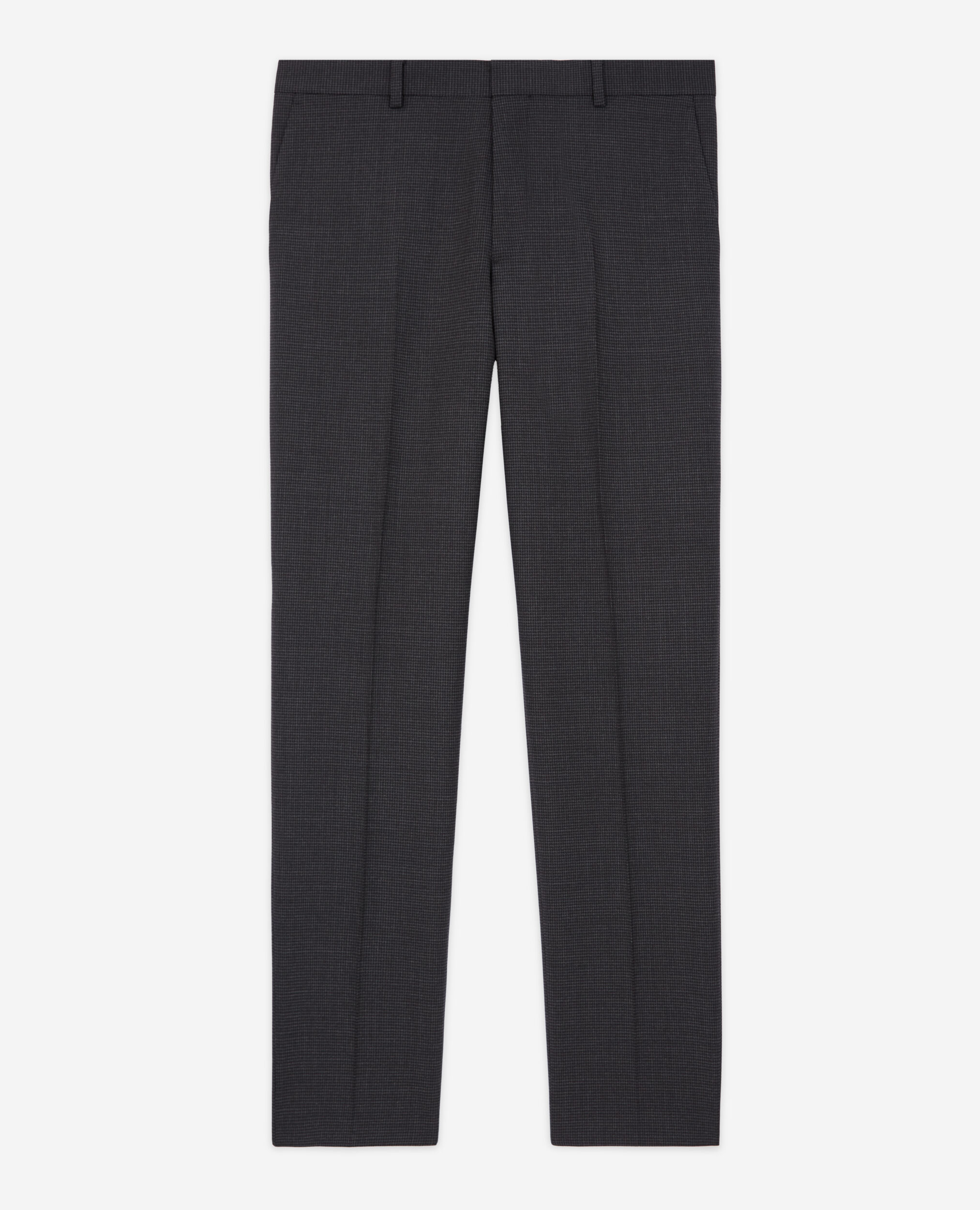 Pantalon de costume en laine pied-de-poule