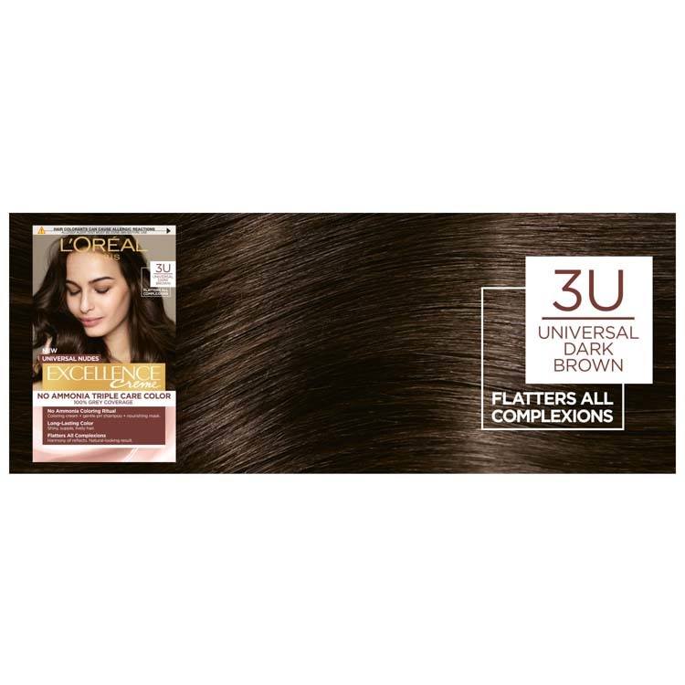 L'Oréal Paris Excellence Universal Nudes 3U Universal Dark Brown 192ml
