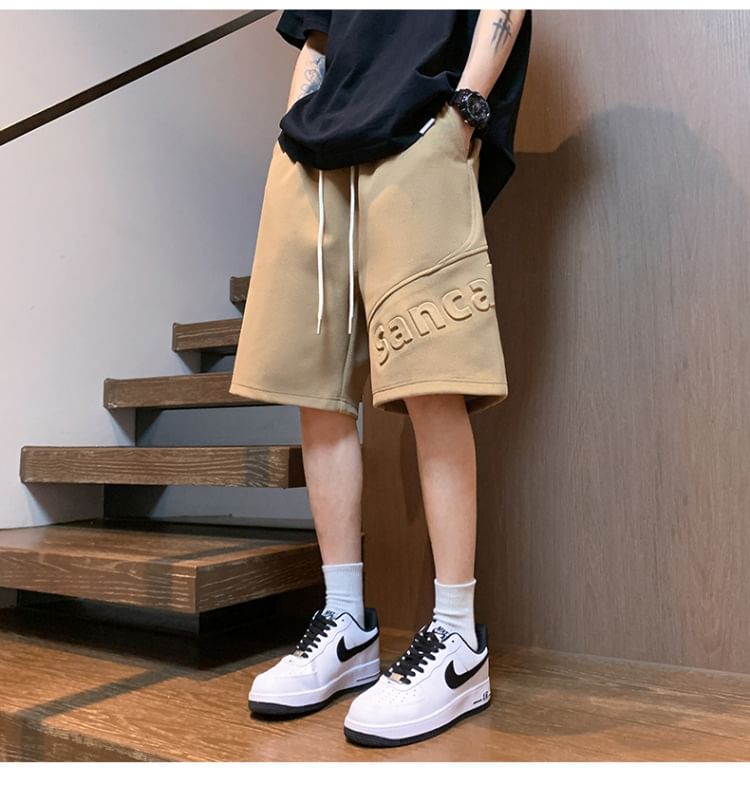 Stone Leo - Shorts met trekkoord en letters