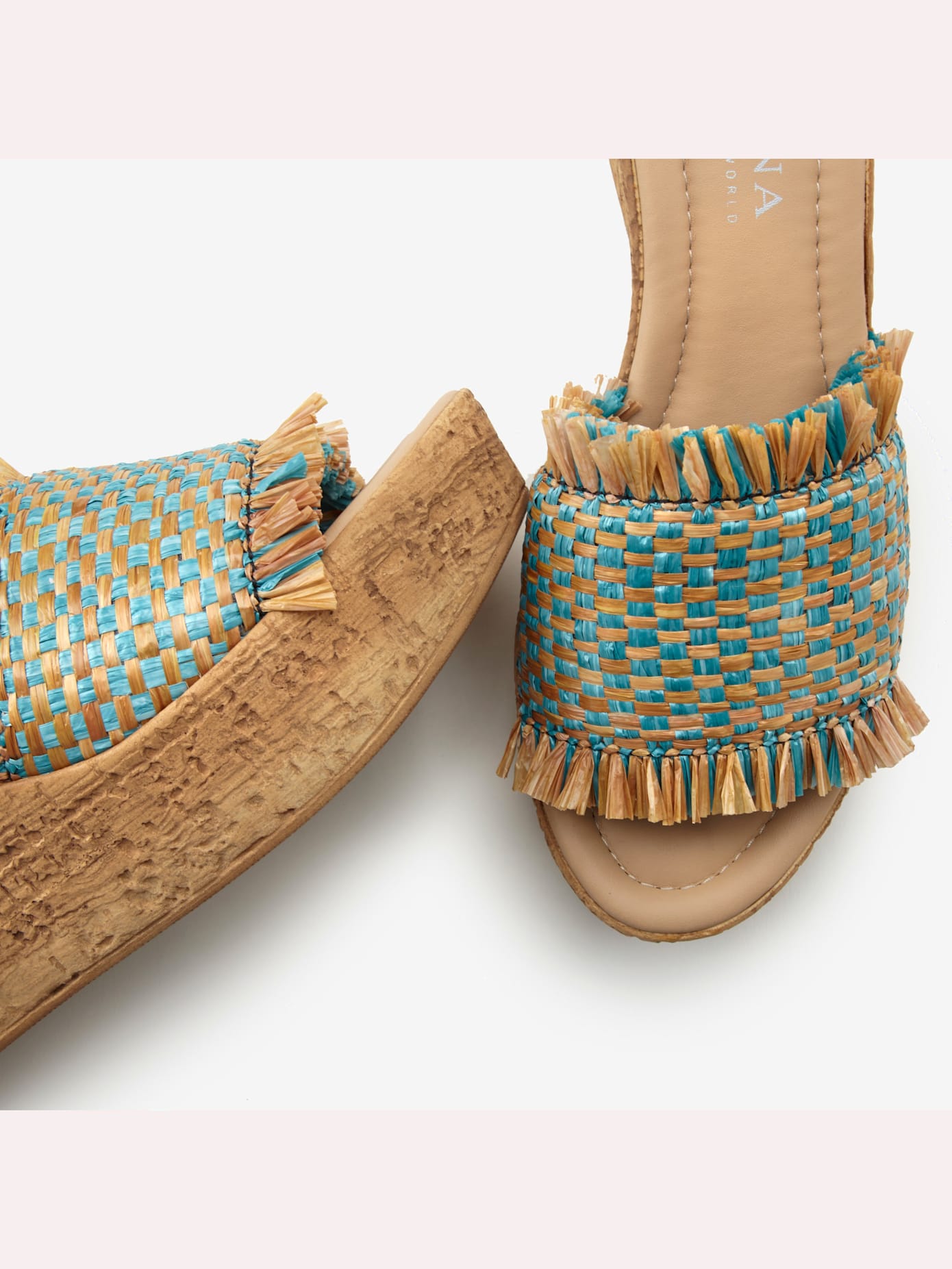 Mules avec talon compensé confortable d'env. 7 cm