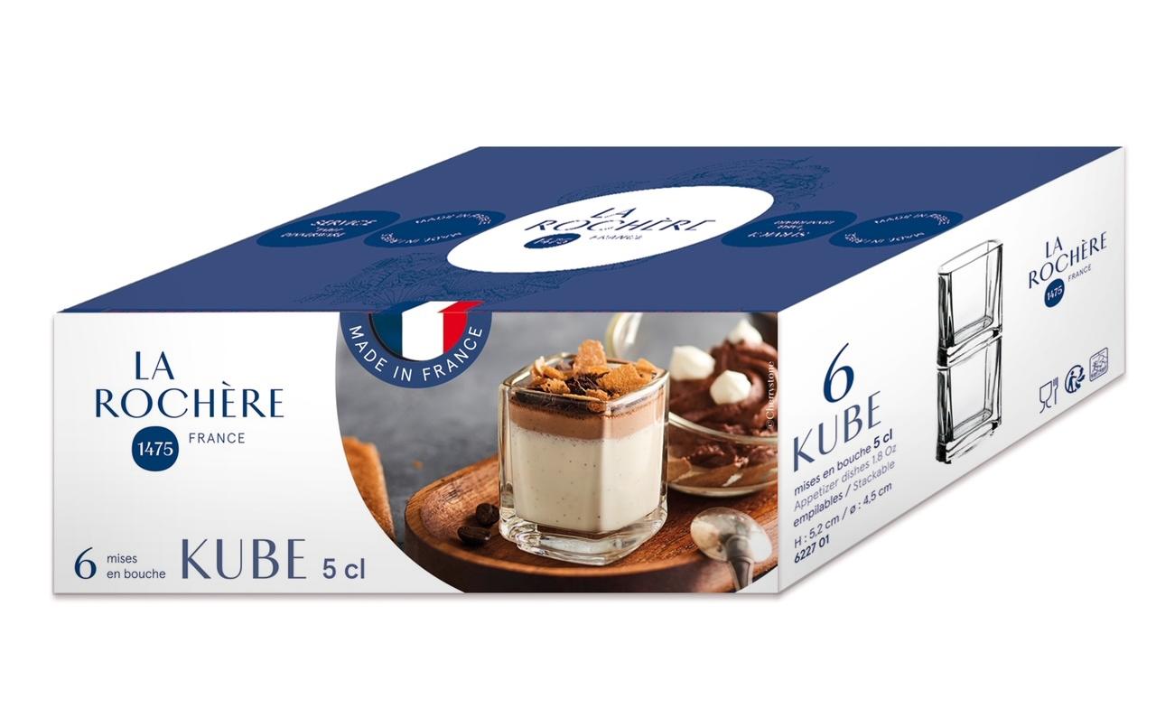 Dessert-Schale Kube 50 ml, 6 Stück, TransparentVorspeisengläser Set
