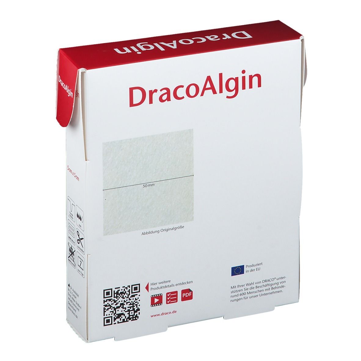 DracoAlgin Alginatkompressen 5 x 5 cm