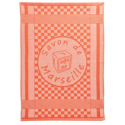 Torchons tissés jacquard décor Savon de Marseille - Lot de 3 ou de 6