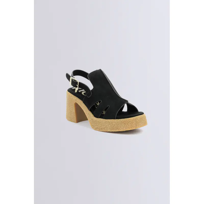 Kick charlie Noir SANDALES Cuir Femme