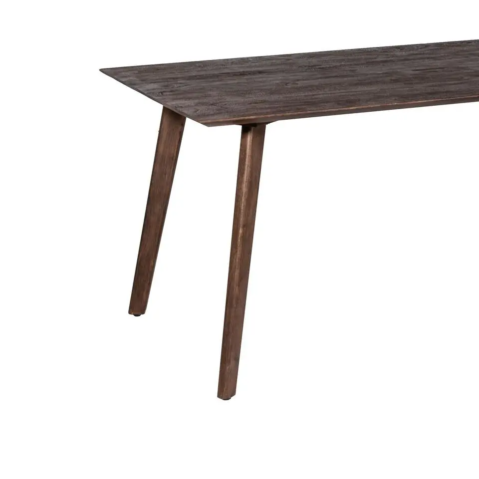 Eettafel Donkerbruin - 160x90x76cm - Mangohout - Tafel Oslo