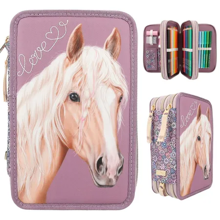 Depesche Miss Melody 3-Fach Federtasche FLOWERFIELD