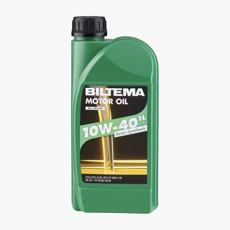 Halvsyntetisk motorolje 10W-40, ACEA A3/B3, A3/B4, 1 liter