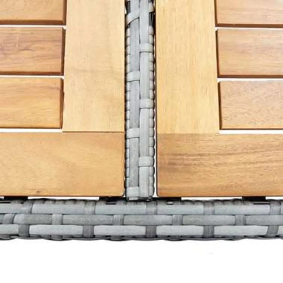vidaXL - Barset - Grijs - Poly rattan