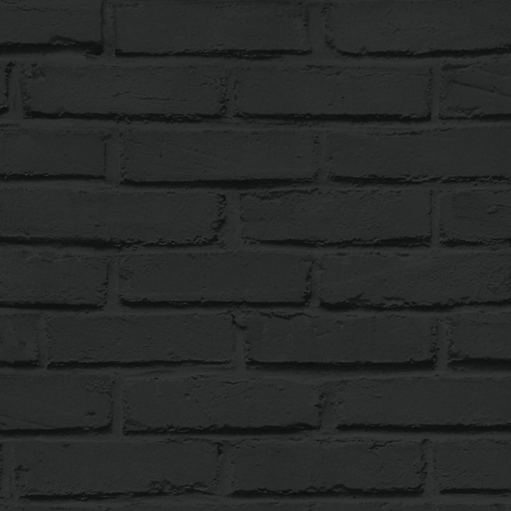 Papier peint imitation brique vinyle sur intissé Luynes GoodHome noir