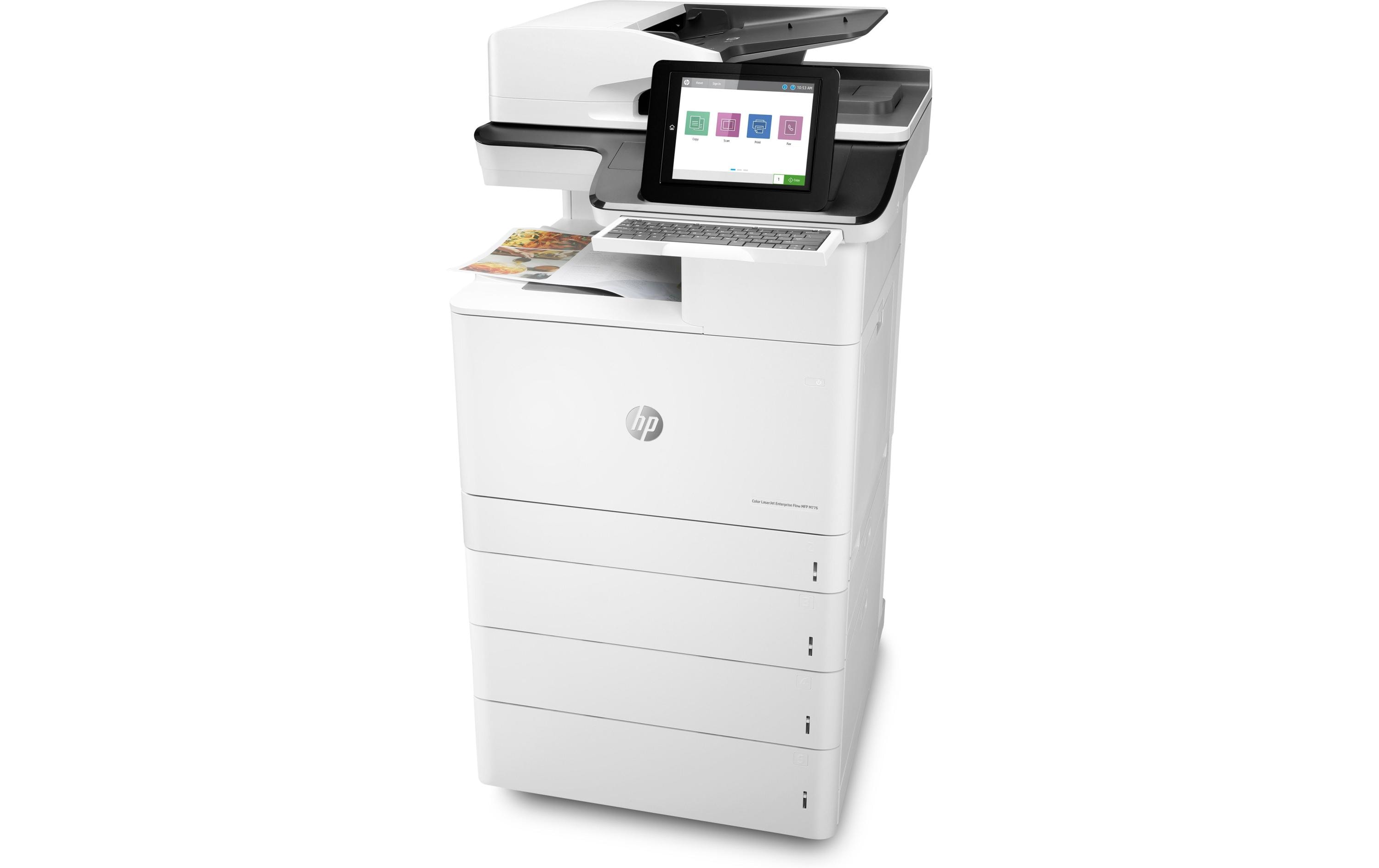 Multifunktionsdrucker Color LaserJet Enterprise Flow M776z<br>4-in-1 Multifunktionsdrucker mit hoher Druckgeschwindigkeit und vielen Papierfächern sowie umfassende Sicherheitsfeatures für Unternehmen