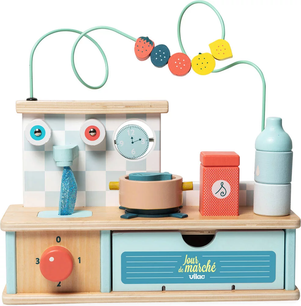 CUISINE D'ÉVEIL MULTI-ACTIVITÉS EN BOIS