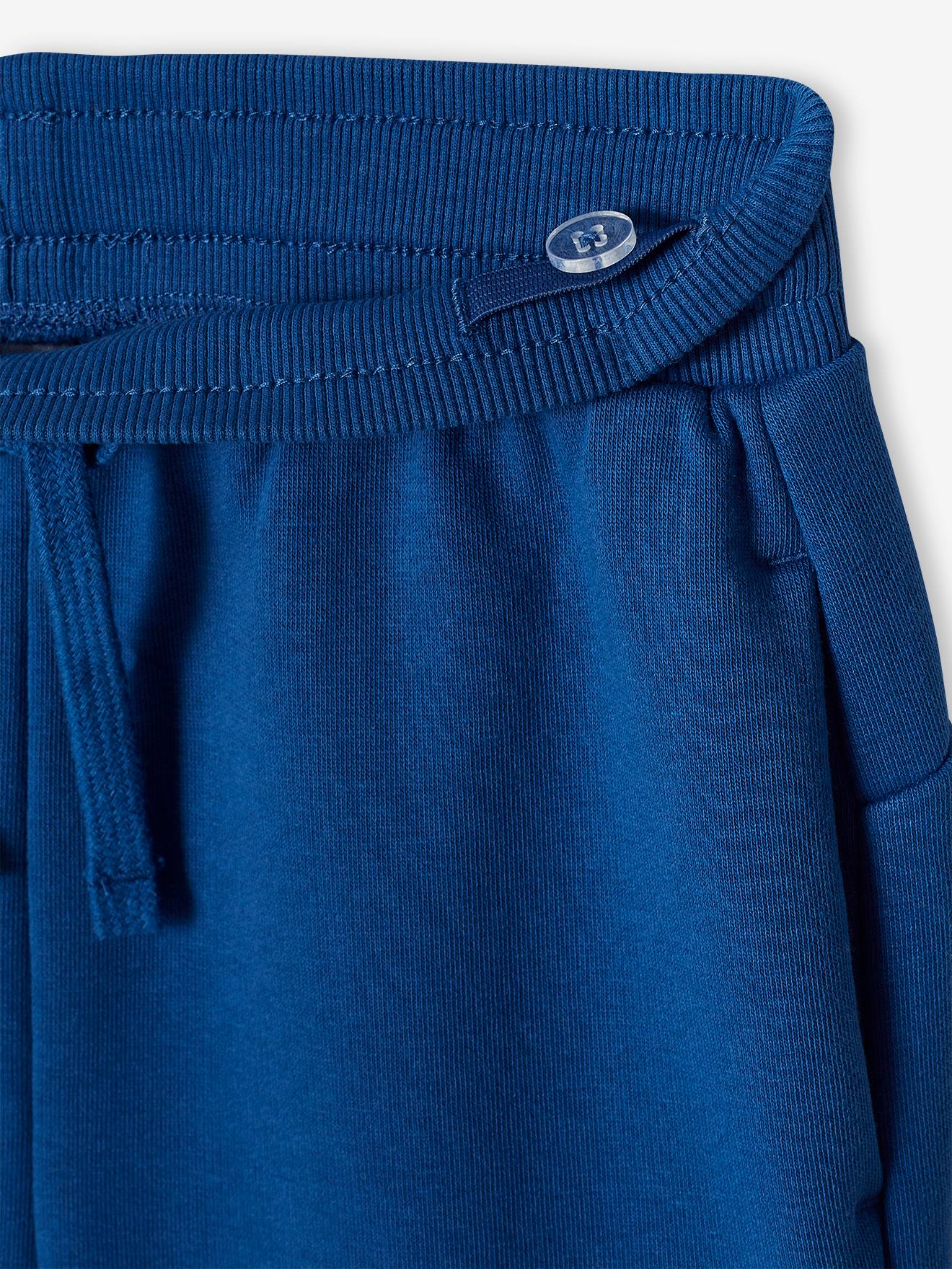 Calções desportivos de lã polar azul elétrico para meninos