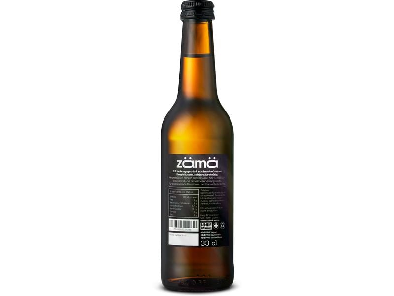 Berg Drinks GmbH Soft-Drinks zämä swiss original 24 x 0.33 Kohlensäurehaltige Kräuterlimonade aus der Schweiz