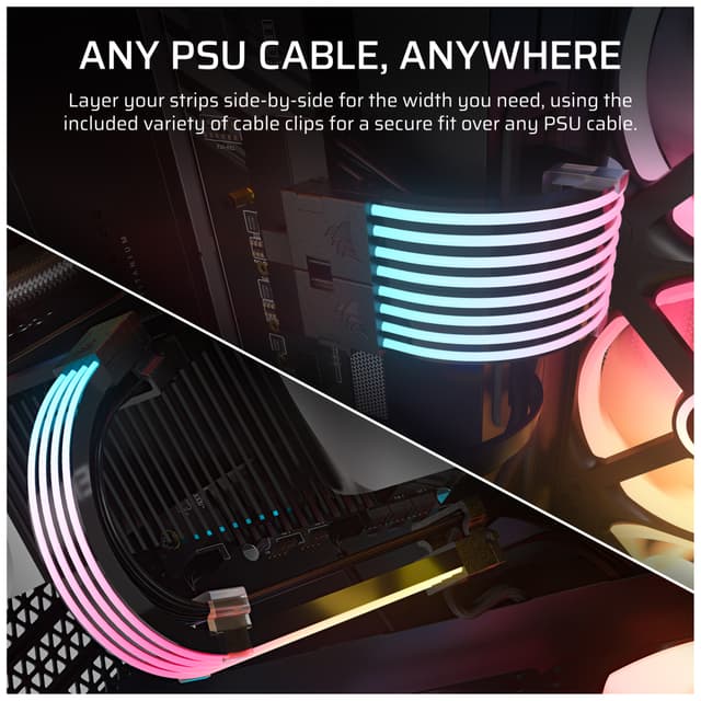 Corsair ARGB PSU kabelstrips (2stk)