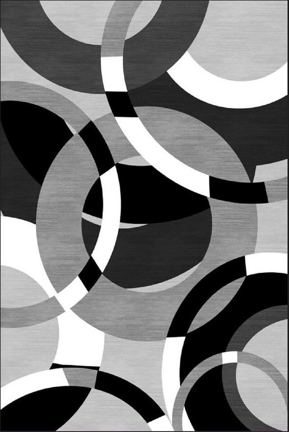 Mani Textile TPS_ROUND_GRI00 - Tapis de salon ROUND