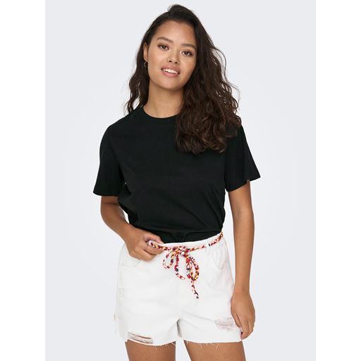 JDY Pisa Kortærmet T-shirt, Black, L